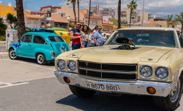 Torre Del Mar Spanien Juni 2018 Gamla Antika Bilar Utfärdas — Stockfoto