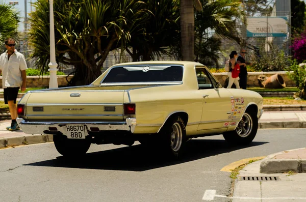 Torre Del Mar Spagna Giugno 2018 Vecchie Auto Epoca Emesse — Foto Stock