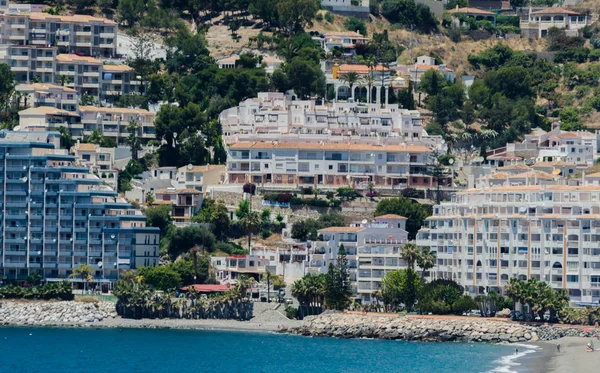 Almunecar Spanien Juni 2018 Landskapet Den Berömda Kuststaden Medelhavet Spanien — Stockfoto