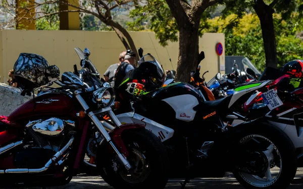 Nerja Spain June 2018 People Bikes Motorcycle Rally Seaside Spanish — Stock Photo, Image