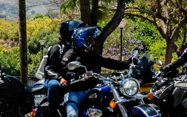 Nerja Spain June 2018 People Bikes Motorcycle Rally Seaside Spanish — Stock Photo, Image