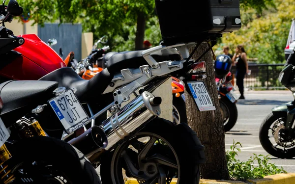 Nerja Spain June 2018 People Bikes Motorcycle Rally Seaside Spanish — Stock Photo, Image