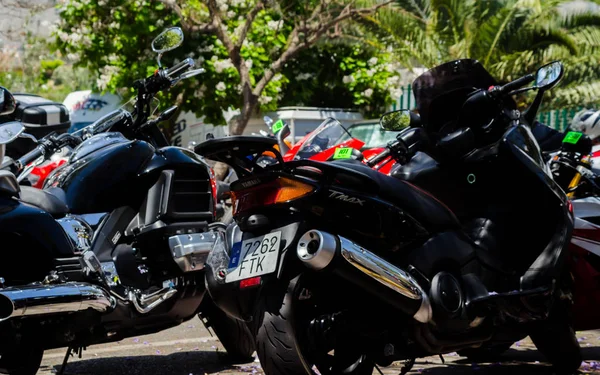 Nerja Spanya Haziran 2018 Insanlar Motosiklet Motosiklet Ralli Bir Sahil — Stok fotoğraf