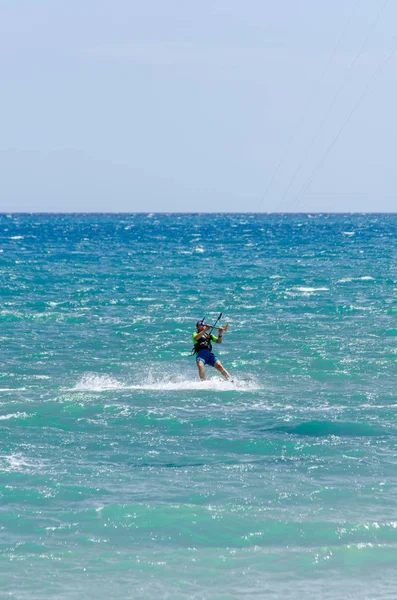 Malaga Spain May 2018 People Practicing Active Sport Wave Riding — Stock Photo, Image