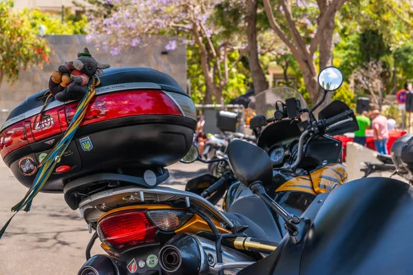 Nerja Spanya Haziran 2018 Insanlar Motosiklet Motosiklet Ralli Bir Sahil — Stok fotoğraf