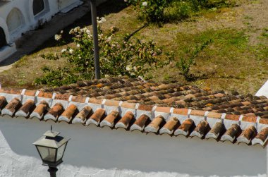 Sayalonga, İspanya - 06 Mayıs 2018 duvardaki İspanyol gömüldüğü yer, Endülüs, Hıristiyanlık bölgede tipik mezar karakteristik