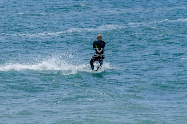 Malaga Spain May 2018 People Practicing Active Sport Wave Riding — Stock Photo, Image