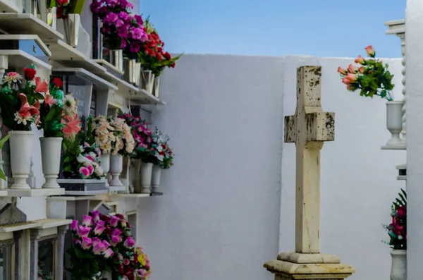 Comares España Junio 2018 Característica Del Cementerio Español Las Murallas — Foto de Stock