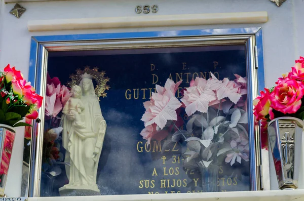 Comares Španělsko Června 2018 Charakteristické Španělské Pohřebiště Stěnách Typické Hroby — Stock fotografie