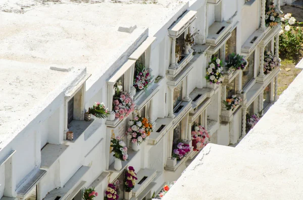 Sayalonga Espanha Maio 2018 Característica Local Sepultamento Espanhol Nas Paredes — Fotografia de Stock