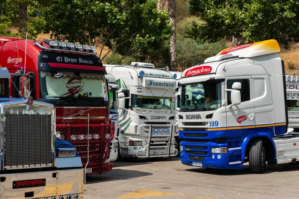 Torrox España Julio 2018 Exposición Tractores Para Visitantes Potentes Máquinas — Foto de Stock