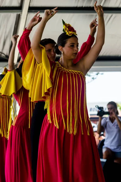 Torre Del Mar España Julio 2018 Espectáculo Danza Latina Realizado — Foto de Stock