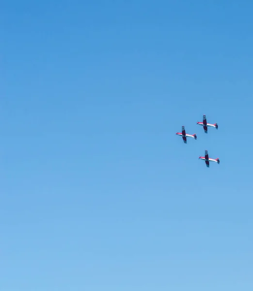 Torre Del Mar Spain July 2018 Planes Flying Beach Seaside — Stock Photo, Image