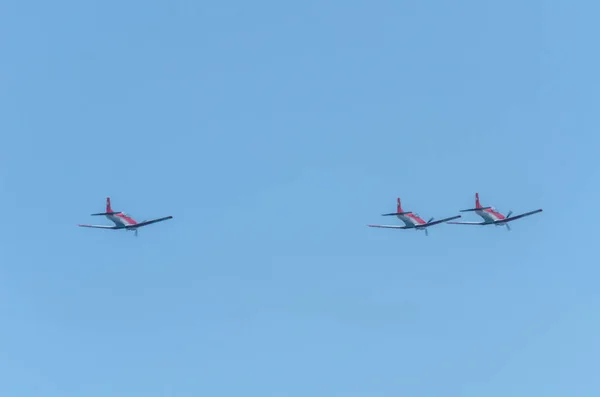 Torre Del Mar Espagne Juillet 2018 Avions Survolant Plage Dans — Photo