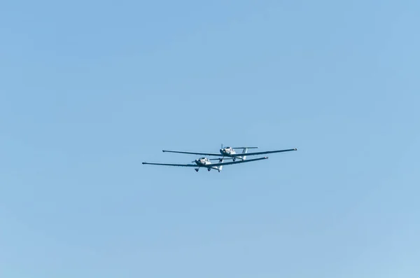 Torre Del Mar Spanien Juli 2018 Flugzeuge Fliegen Über Den — Stockfoto