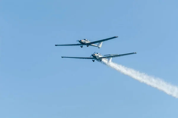 Torre Del Mar Spanien Juli 2018 Flugzeuge Fliegen Über Den — Stockfoto