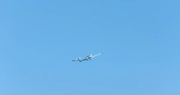 Torre Del Mar España Julio 2018 Aviones Sobrevolando Playa Una — Foto de Stock