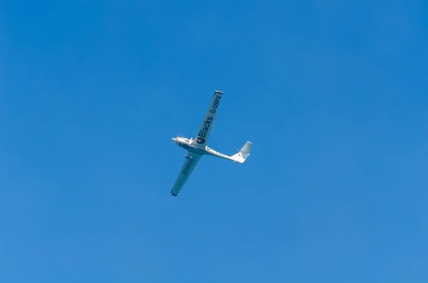 Torre Del Mar España Julio 2018 Aviones Sobrevolando Playa Una — Foto de Stock