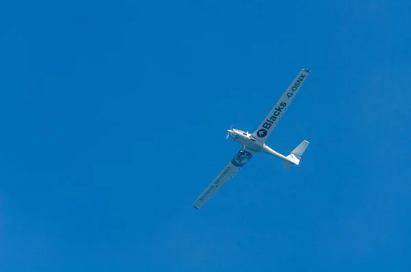 Torre Del Mar España Julio 2018 Aviones Sobrevolando Playa Una — Foto de Stock