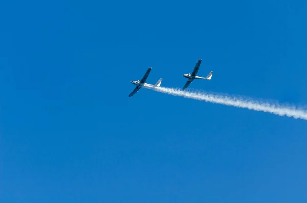 Torre Del Mar Spanien Juli 2018 Flugzeuge Fliegen Über Den — Stockfoto