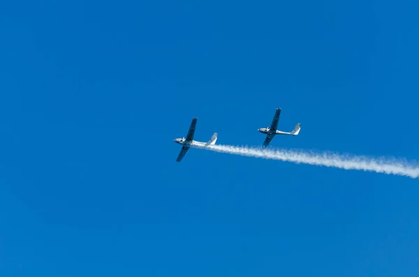 Torre Del Mar Spanien Juli 2018 Flugzeuge Fliegen Über Den — Stockfoto