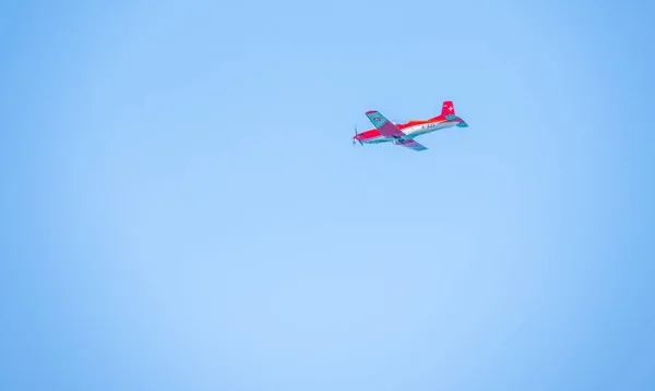 Torre Del Mar España Julio 2018 Aviones Sobrevolando Playa Una — Foto de Stock