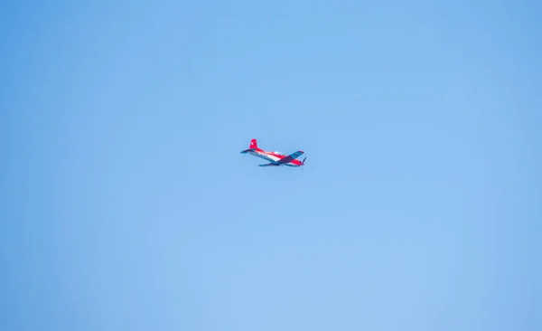 Torre Del Mar España Julio 2018 Aviones Sobrevolando Playa Una — Foto de Stock