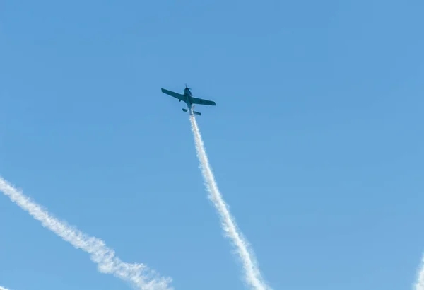 Torre Del Mar Spain July 2018 Planes Flying Beach Seaside — Stock Photo, Image