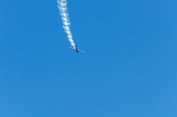 Torre Del Mar España Julio 2018 Aviones Sobrevolando Playa Una — Foto de Stock