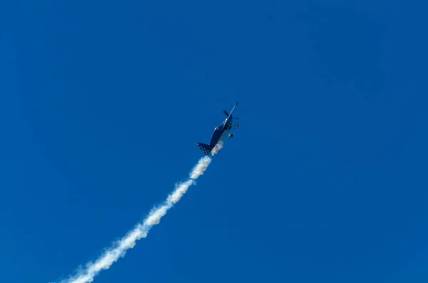 Torre Del Mar Espanha Julho 2018 Aviões Voando Sobre Praia — Fotografia de Stock