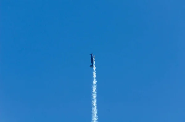 Torre Del Mar Espanha Julho 2018 Aviões Voando Sobre Praia — Fotografia de Stock