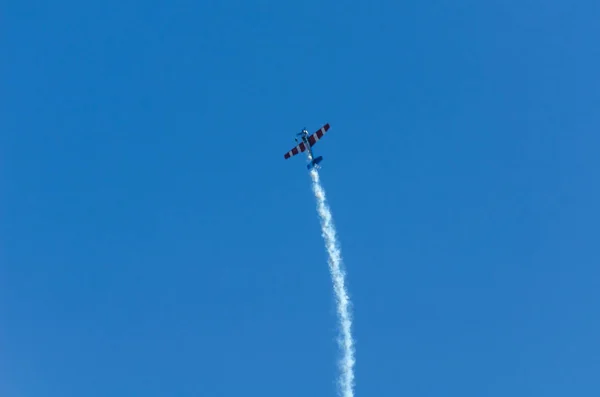 Torre Del Mar España Julio 2018 Aviones Sobrevolando Playa Una — Foto de Stock