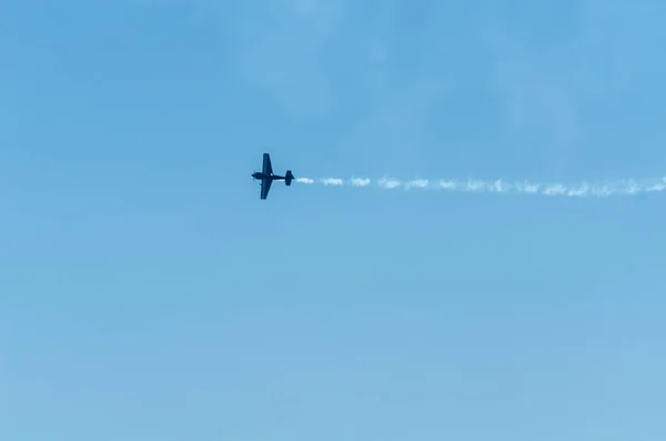 Torre Del Mar Espanha Julho 2018 Aviões Voando Sobre Praia — Fotografia de Stock