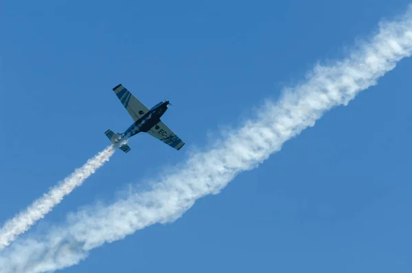 Torre Del Mar España Julio 2018 Aviones Sobrevolando Playa Una — Foto de Stock