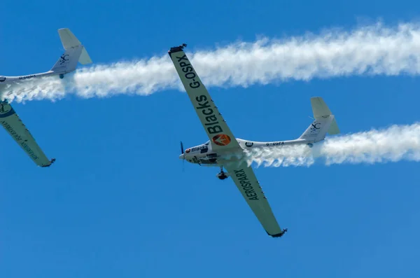 Torre Del Mar Spanien Juli 2018 Flugzeuge Fliegen Über Den — Stockfoto