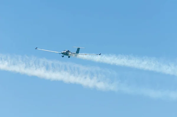 Torre Del Mar Spanien Juli 2018 Flugzeuge Fliegen Über Den — Stockfoto