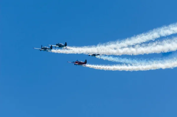 Torre Del Mar Spanien Juli 2018 Flugzeuge Fliegen Über Den — Stockfoto