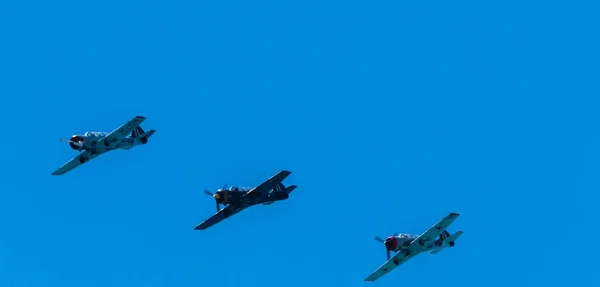 Torre Del Mar Ισπανία Ιουλίου 2018 Αεροπλάνα Πετούν Πάνω Από — Φωτογραφία Αρχείου