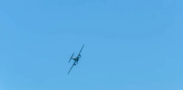 Torre Del Mar Espagne Juillet 2018 Avions Survolant Plage Dans — Photo