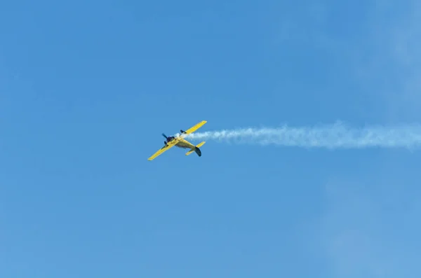 Torre Del Mar Spain July 2018 Planes Flying Beach Seaside — Stock Photo, Image