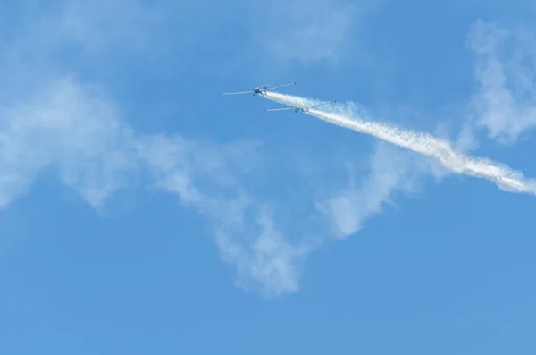 Torre Del Mar Spanien Juli 2018 Flugzeuge Fliegen Über Den — Stockfoto