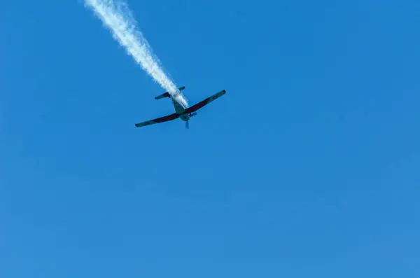 Torre Del Mar España Julio 2018 Aviones Sobrevolando Playa Una — Foto de Stock