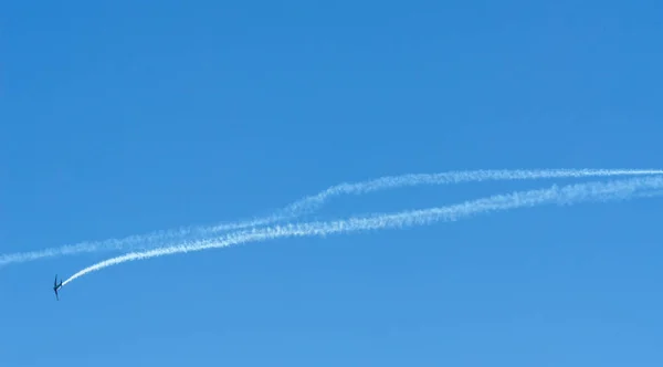 Torre Del Mar Espanha Julho 2018 Aviões Voando Sobre Praia — Fotografia de Stock