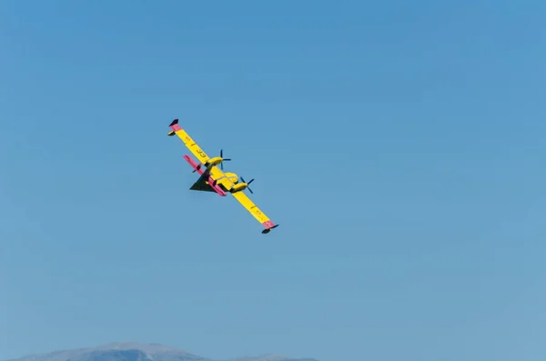 Torre Del Mar Spanien Juli 2018 Flugzeuge Fliegen Über Den — Stockfoto