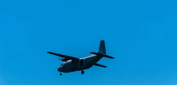 Torre Del Mar Espagne Juillet 2018 Avions Survolant Plage Dans — Photo