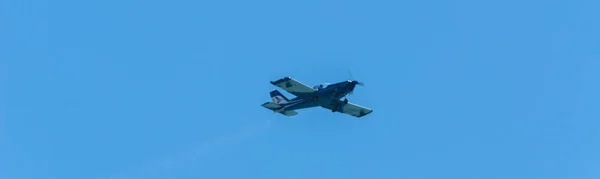 Torre Del Mar Espanha Julho 2018 Aviões Voando Sobre Praia — Fotografia de Stock