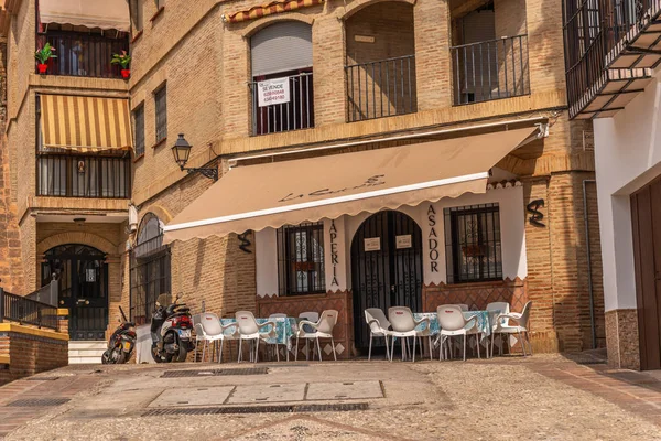 西班牙 Velez Malaga 2018年8月17日西班牙城市午睡期间空旷的街道 西班牙南部的特色建筑 — 图库照片