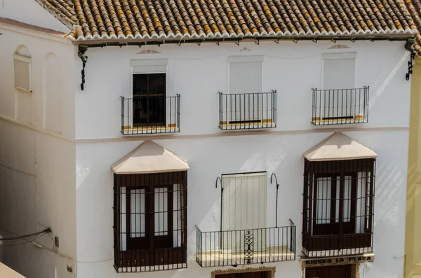 Velez Malaga España Agosto 2018 Techos Fachadas Edificios Una Ciudad — Foto de Stock