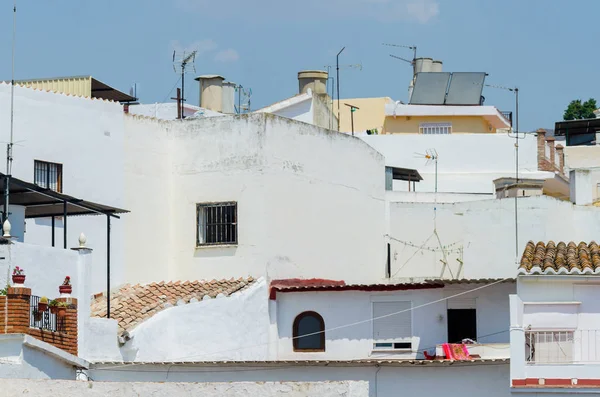 Velez Malaga Spanje Augustus 2018 Daken Gevels Van Gebouwen Een — Stockfoto