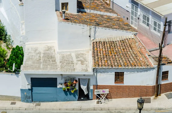 ベレス マラガ スペイン スペインの街でシエスタ スペインの南の特徴的な建築の中に通りを空に 2018 — ストック写真